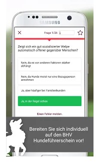 Die App zum BHV-Hundeführerschein 